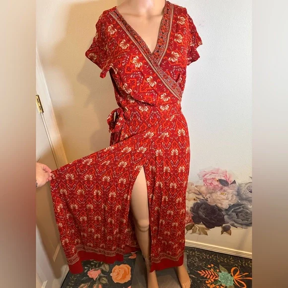 New Boho Chic Summer Wrap Long Dress dress maxi vacation sexy - Picture 5 of 11